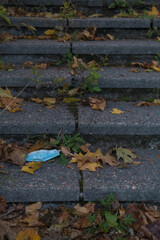 Masks polluting the environment