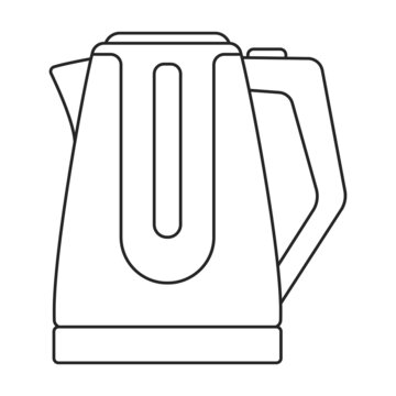 recommend clip art: Kettle vector outline icon. Vector illustration teapot on white background. Isolated outline illustration icon of kettle .