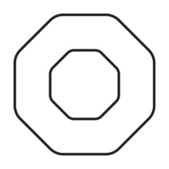 Door handle vector outline icon. Vector illustration doorknob on white background. Isolated outline illustration icon of door handle .