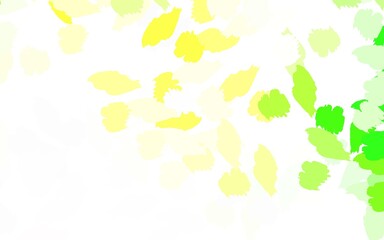 Obraz premium Light Green, Yellow vector pattern with random forms.
