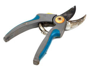 Garden pruner on a white background