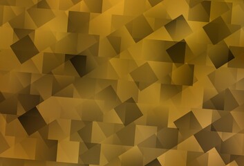 Dark Yellow vector backdrop with rhombus.