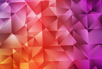 Fototapeta premium Light Pink, Yellow vector abstract polygonal background.