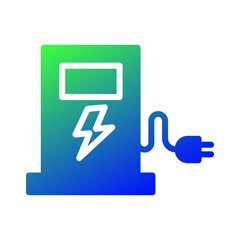 Electric car charger icon