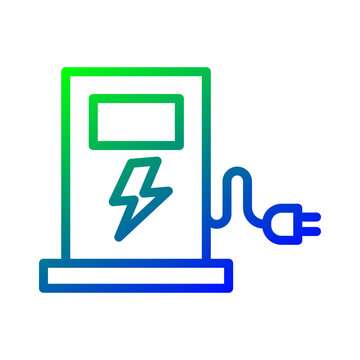 Electric car charger icon