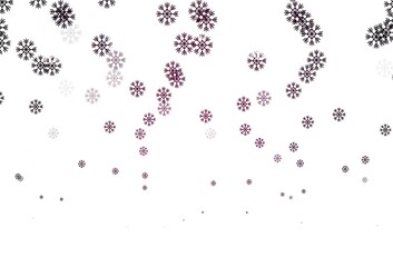 Dark Purple vector background with beautiful snowflakes.