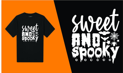 Sweet & Spooky Halloween T-Shirt Design