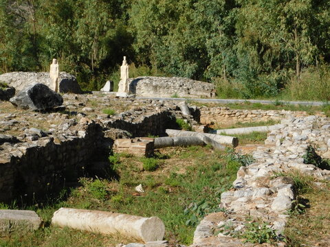 View of the 2nd century CE, sanctuary of the Egyptian Gods, in Nea Makri, Attica, Greece