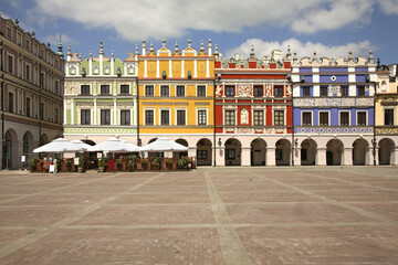 Great Market Square in Zamosc. Poland