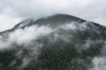 clouds over the mountains