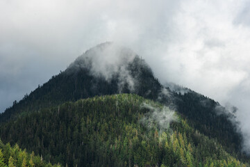 clouds over the mountains