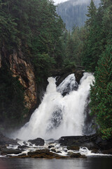 waterfall in the mountains