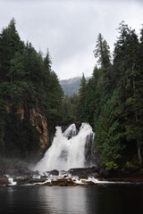 waterfall in the mountains