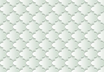 background with 3D ornament, seamless pattern