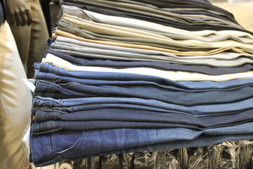 stack of pants 