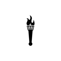 Torch icon in ancient roma set