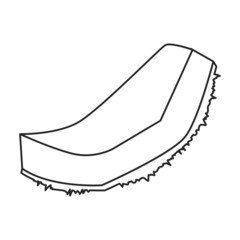 Piece coconut vector icon.Outline vector icon isolated on white background piece coconut.