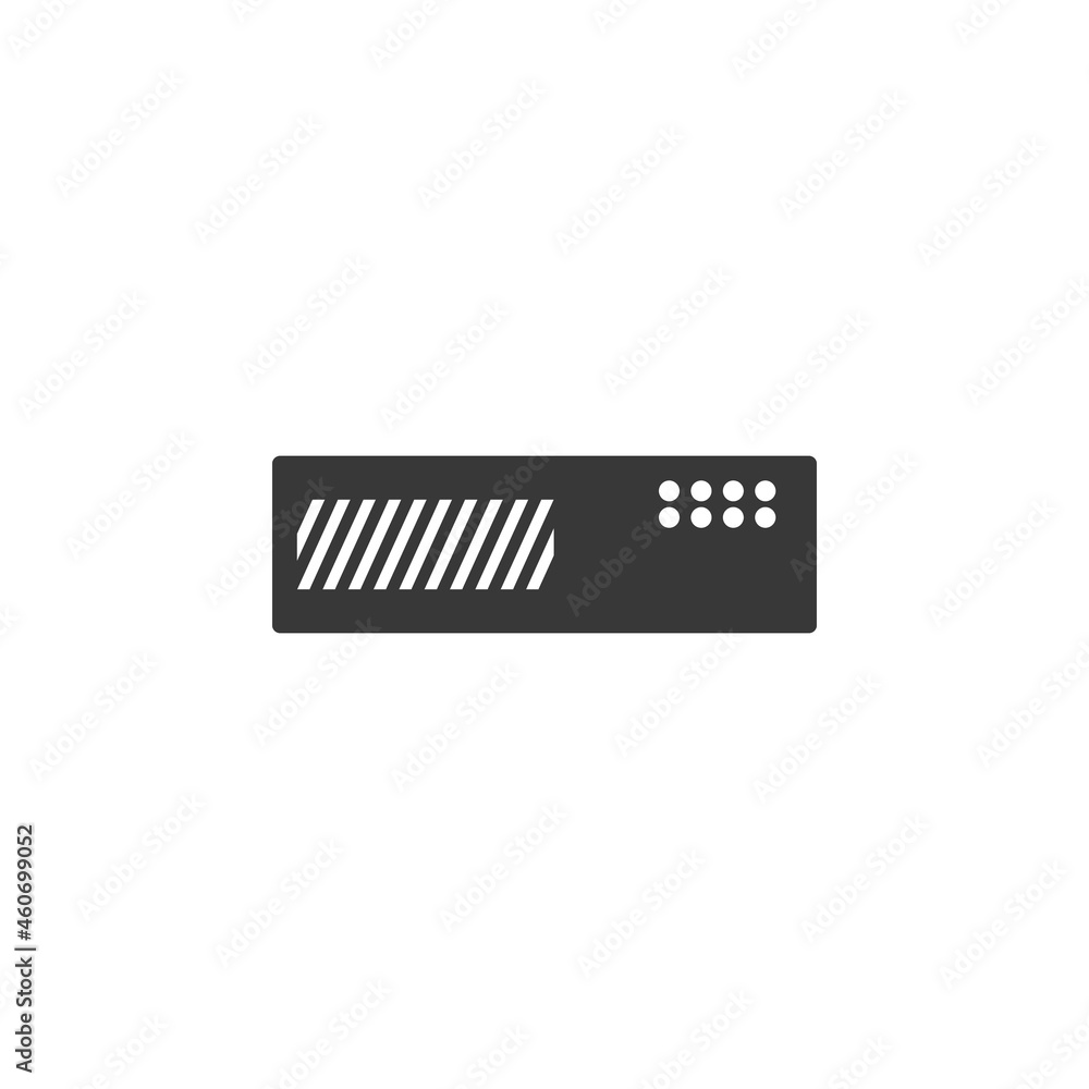 Poster server icon in computer technology set