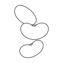 Beans vector outline icon. Vector illustration bean on white background. Isolated outline illustration icon of beans .