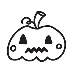 Halloween pumpkin. Vector concept in doodle and sketch style. Hand drawn illustration