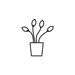 flowers in a pot icon Decoration set