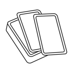 Fototapeta na wymiar Card for poker vector icon.Outline vector icon isolated on white background card for poker .