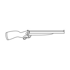 Cowboy gun vector icon.Outline vector icon isolated on white background cowboy gun.