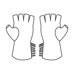Cowboy glove vector icon.Outline vector icon isolated on white background cowboy glove.