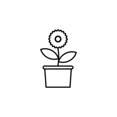 flower in a pot icon Decoration set