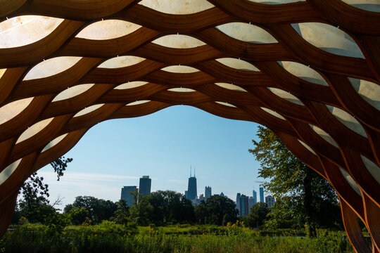View of Chicago from Lincoln Park Board Walk: Looking Through the Archway 1