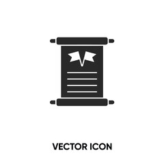 Diplomacy contract vector icon. Modern, simple flat vector illustration for website or mobile app.Agreement or legal document symbol, logo illustration. Pixel perfect vector graphics	