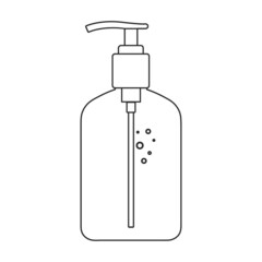Antisepticl iquid soap vector icon.Outline vector icon isolated on white background antiseptic liquid soap.