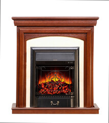 decorative fireplace with artificial fire