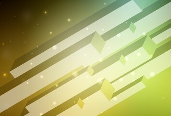 Naklejka premium Dark Green, Yellow vector background with rectangles.