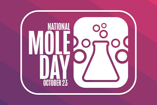 National Mole Day. October 23. Holiday concept. Template for background, banner, card, poster with text inscription. Vector EPS10 illustration.