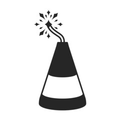 Firecracker vector icon.Black vector icon isolated on white background firecracker .