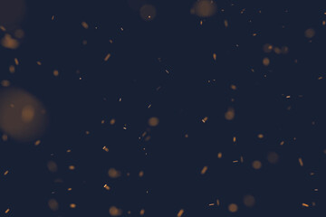 festive sparks lights on phantom blue dark background night space holidays concept simple picture...