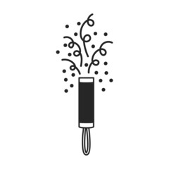 Firecracker vector icon.Black vector icon isolated on white background firecracker .