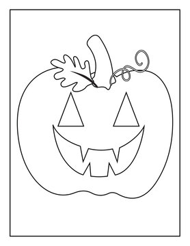 Halloween Coloring Book Pages for Kids. Coloring book for children. Halloween.