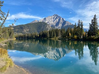 Landscapes of Banff Alberta in the fall