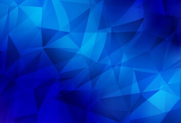 Obraz premium Light BLUE vector low poly texture.