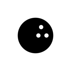 Bowling ball icon in gambling set