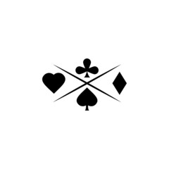 Card suits icon in gambling set