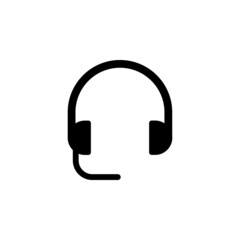 Headphones with microphone icon in gambling set
