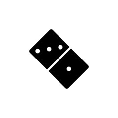 Domino chip icon in gambling set
