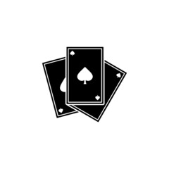 Playing cards icon in gambling set