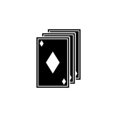 Playing cards icon in gambling set