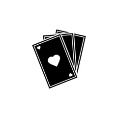 Playing cards icon in gambling set