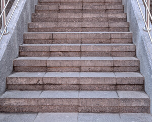 Handrails and steps made of stone