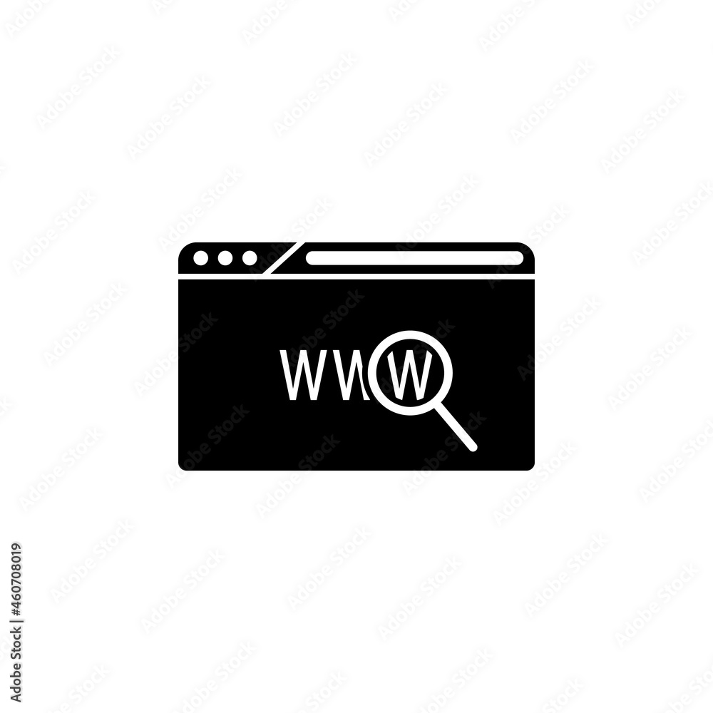 Poster browser, magnifier, www icon in it set